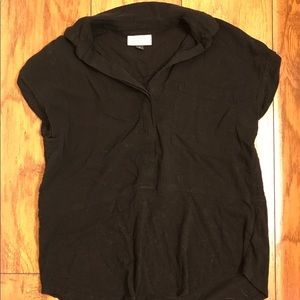 Black linen T-shirt